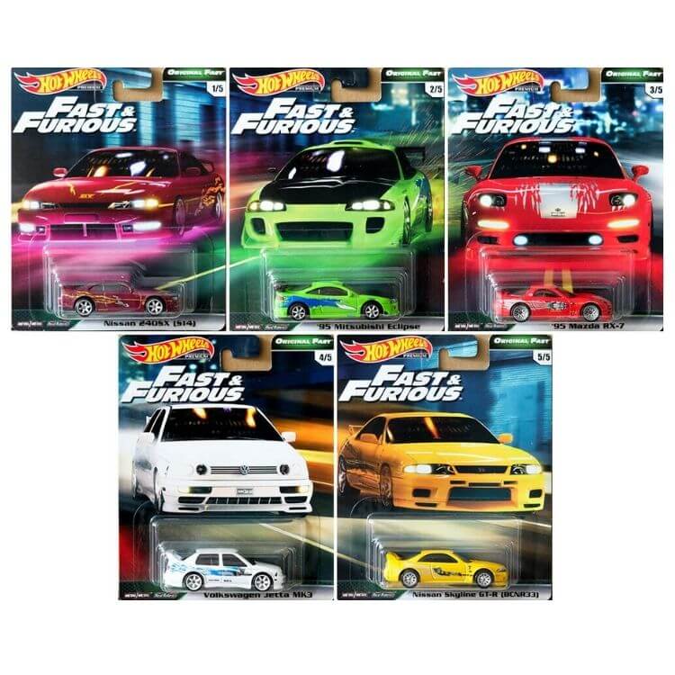Hot Wheels Premium Fast And Furious Original Fast - 5 Autos