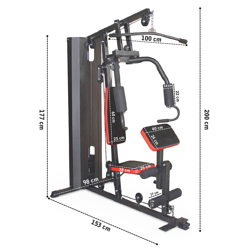 Aparato Ejercicio Gimnasio Multifuncional Pecho Espalda Brazo Abdomen Box 