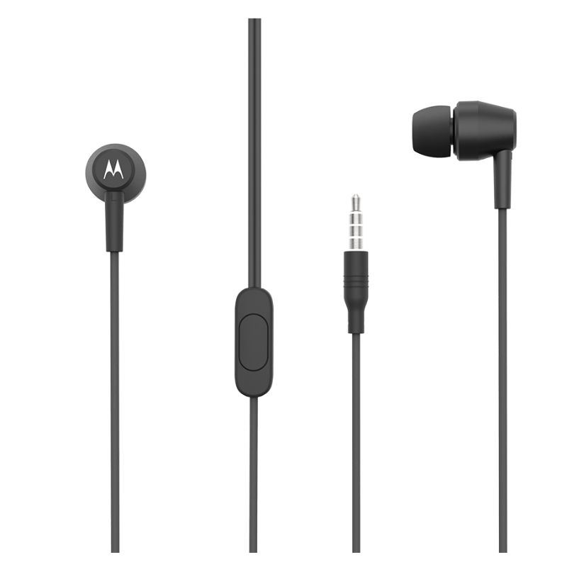 Audífonos Earbuds Pace 200 Motorola 3.5 mm Metálicos, In ear, Contra el Agua. NEGRO