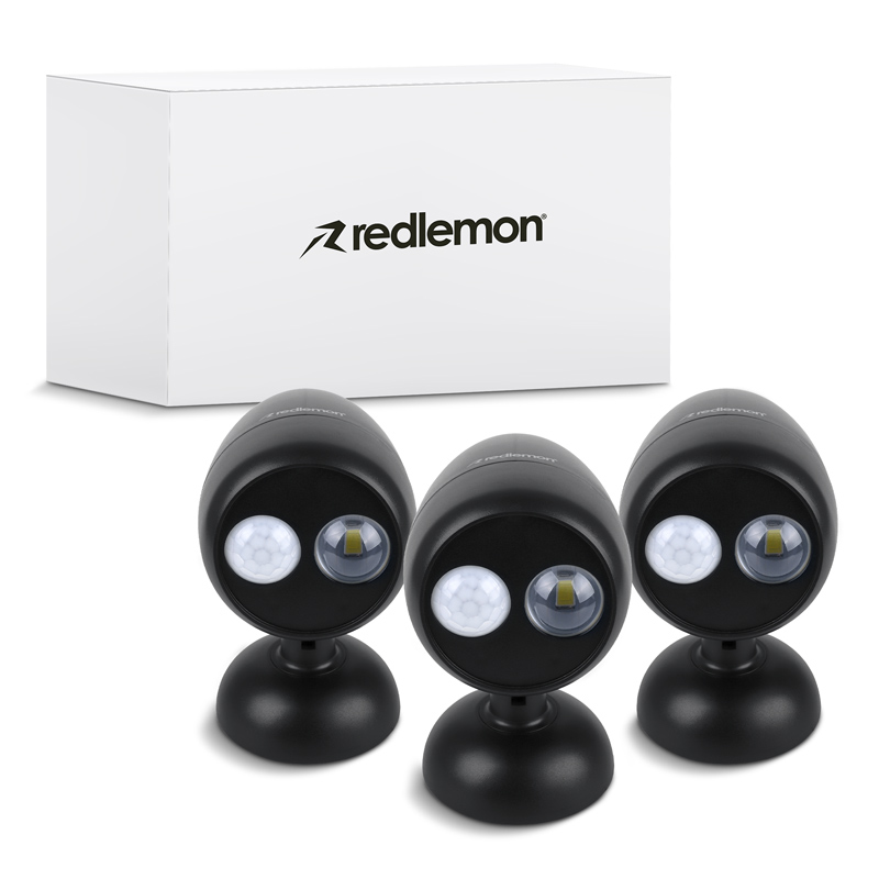 Luces LED con Sensor de Movimiento Cabezal Ajustable (3 pz) Redlemon