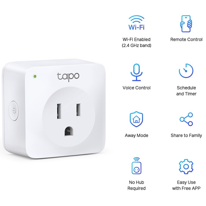Mini Enchufe Inteligente Tp-Link Tapo P100 Wi-Fi Smart Plug.