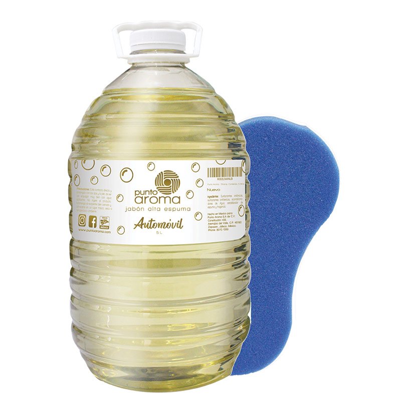 Punto Aroma - Lavatrastes - Jabón líquido biodegradable  - Elimina gérmenes y microbios - Pink Grapefruit - 5L