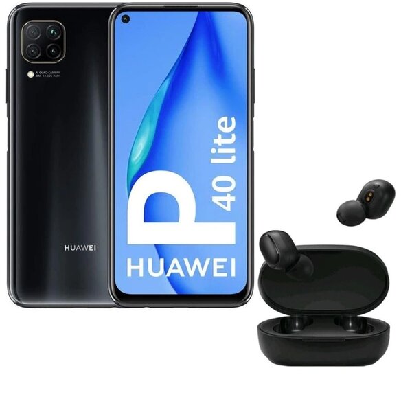 Huawei P40 Lite Negro 128GB + Earbuds Basic 2 DE REGALO