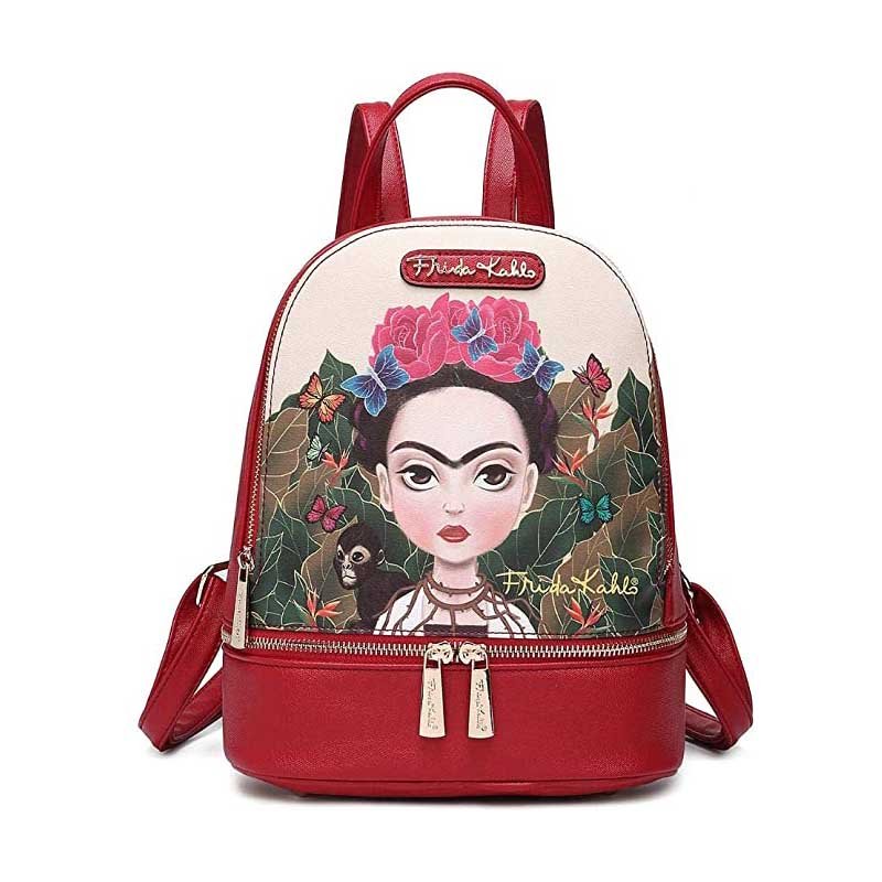 Bolso tipo Mochila Frida Kahlo Cartoon Small Backpack Original