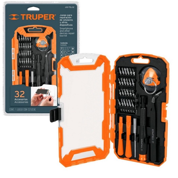 JUEGO SET DE DESARMADORES HERRAMIENTAS REPARACION DE CELULARES SMARTPHONE ELECTRONICA TRUPER