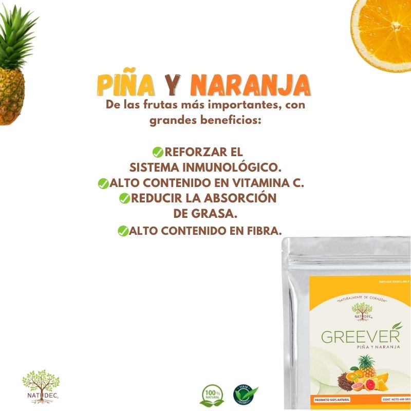 Greever_ Piña y Naranja_ Fibra 100% Natural