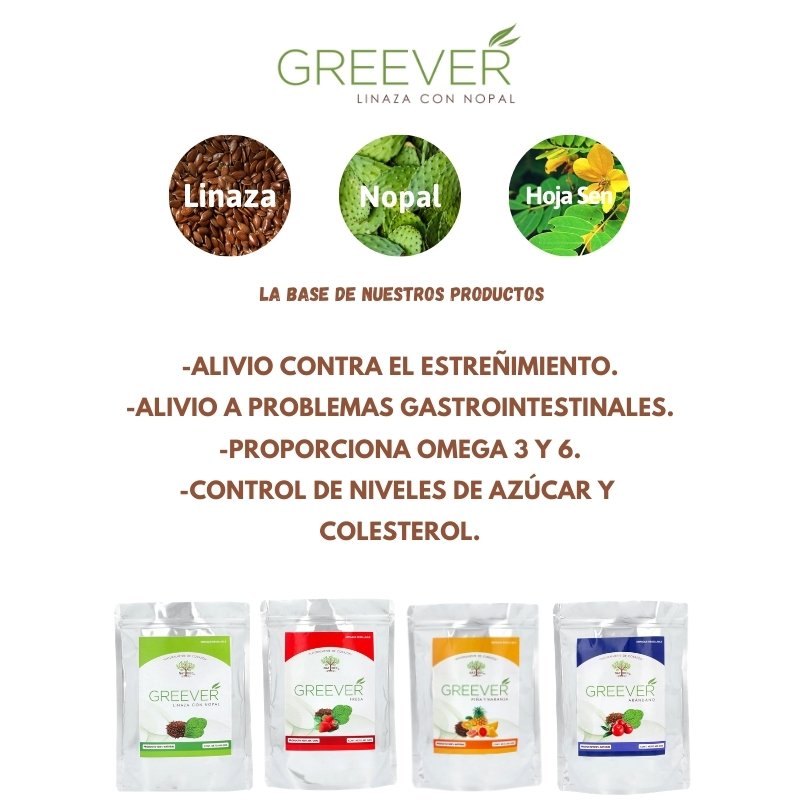 Greever_ Linaza con Nopal_ Fibra 100% Natural