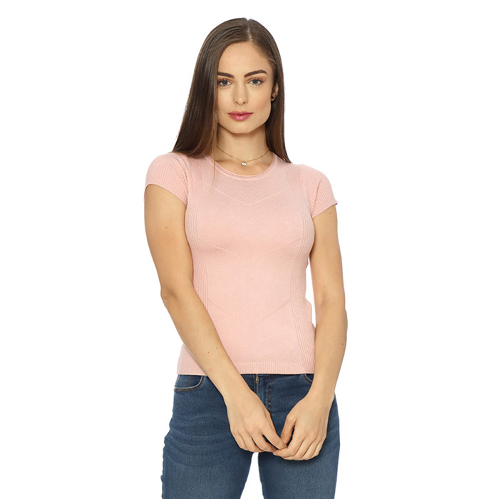 BLUSA DE TEJIDO DE PUNTO PARA DAMA MODA 2021 ROSA