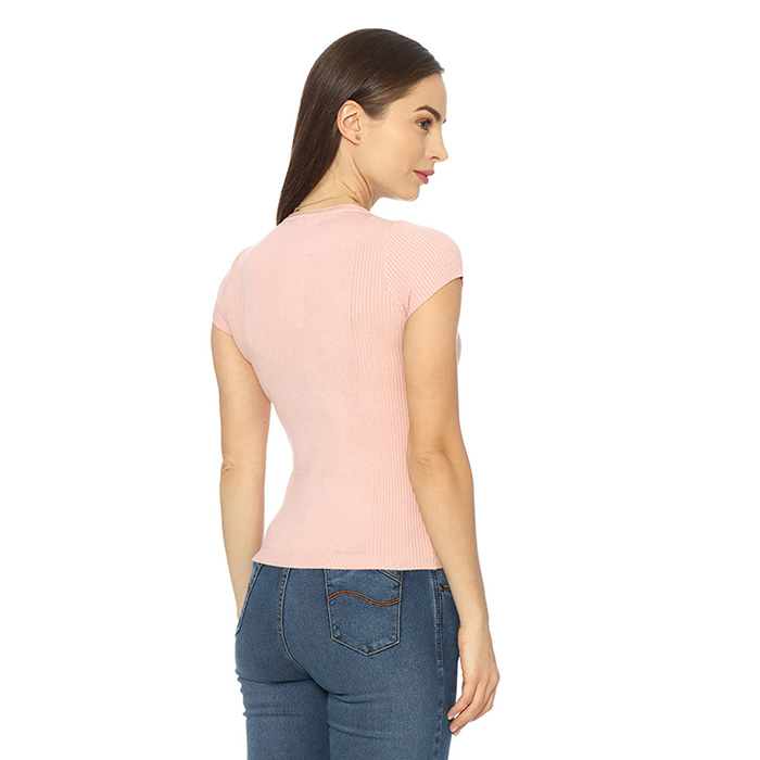 BLUSA DE TEJIDO DE PUNTO PARA DAMA MODA 2021 ROSA