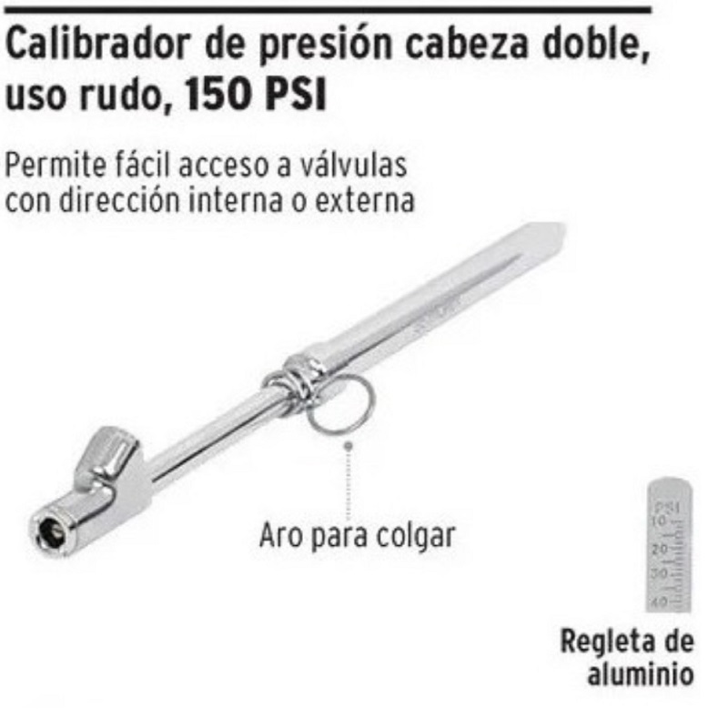 MEDIDOR DE AIRE PARA LLANTAS DE AUTO CALIBRADOR PARA NEUMATICOS TRUPER