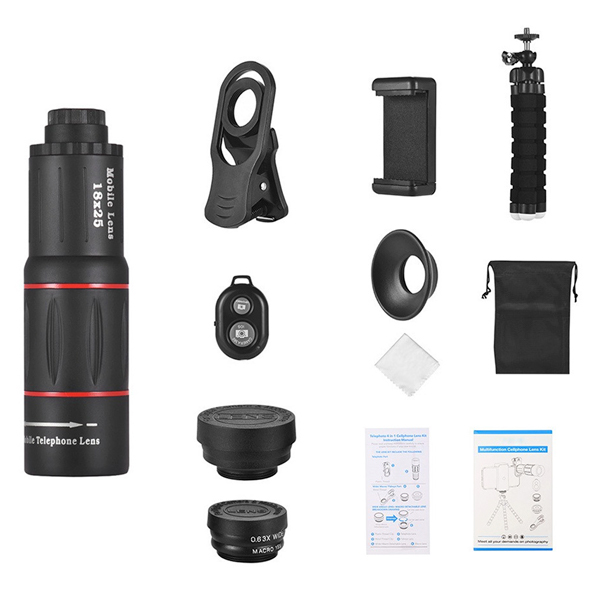 Lentes para Celular BINDEN Zoom 18x con Tripie y Obturador 