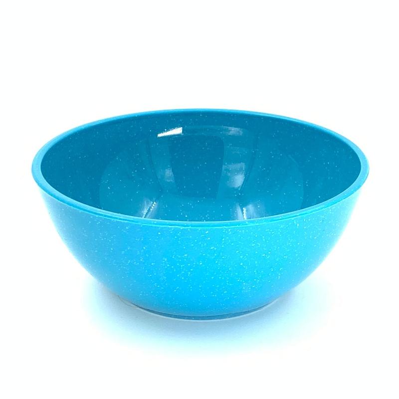 Set de 6 Platos hondos (Tazon, Bowl, Cerealero) Chico parece peltre Turquesa de 400ml / 13.5oz TP - Plástico Polipropileno - Libres de BPA