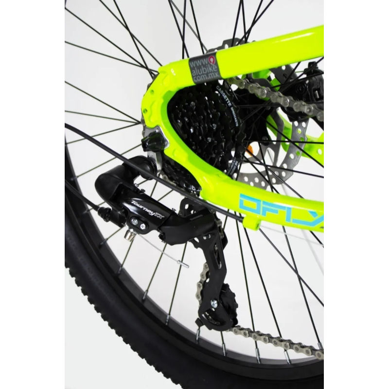 Bicicleta Alubike Mtb Dragon Fly 24´´ Verde, 24 Vel.