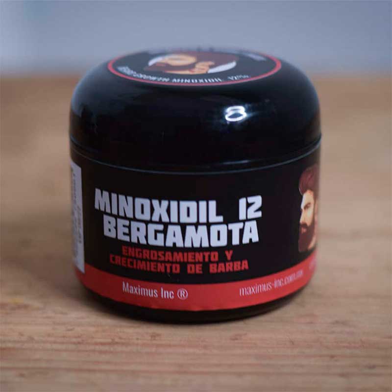 Bálsamo de minoxidil al 12% 4 oz Crecimiento de Barba y Bigote cerrar huecos | Haz crecer tu barba | Tapa huecos Sin tapar poros 
