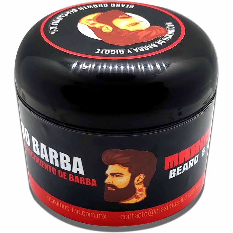 Bálsamo de minoxidil al 12% 4 oz Crecimiento de Barba y Bigote cerrar huecos | Haz crecer tu barba | Tapa huecos Sin tapar poros 