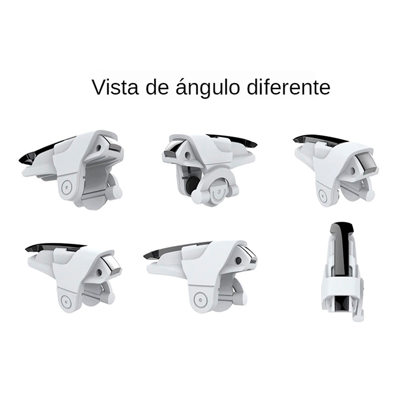 Control para Celular Disparador Ajustables para Juegos de Disparos como PUBG, Free Fire, Fortnite con 2 Gatillos 