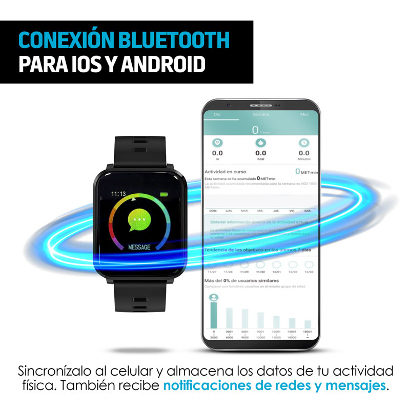 Smartwatch Reloj Inteligente Sport Ritmo Cardiaco W10 Redlemon