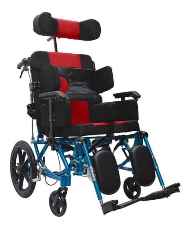 Silla De Ruedas Pci Paralisis Cerebral Infantil Color Rojo