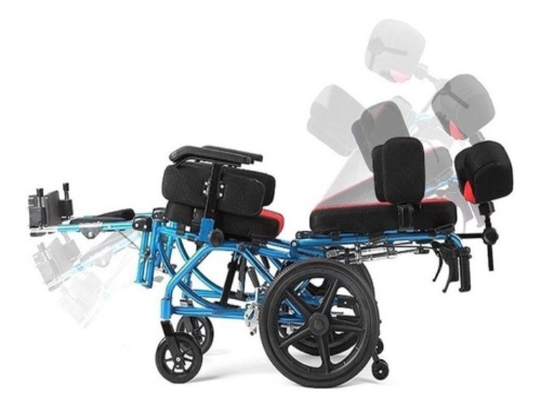 Silla De Ruedas Pci Paralisis Cerebral Infantil Color Rojo