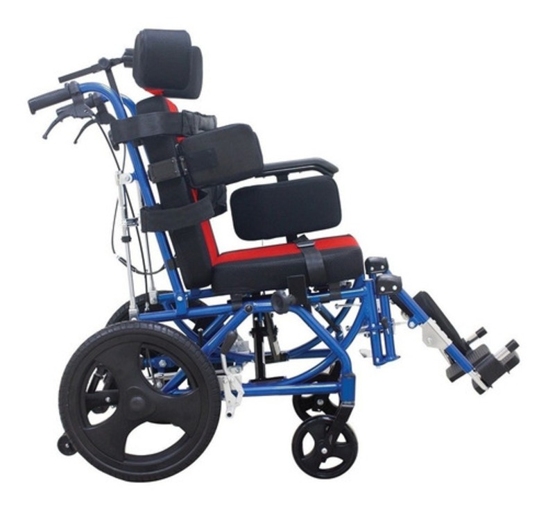 Silla De Ruedas Pci Paralisis Cerebral Infantil Color Rojo