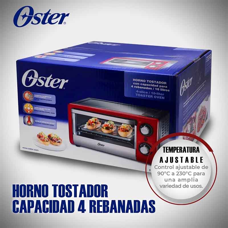 Horno Tostador Electrico Compacto 4 Rebanadas Oster Tssttv10ltr