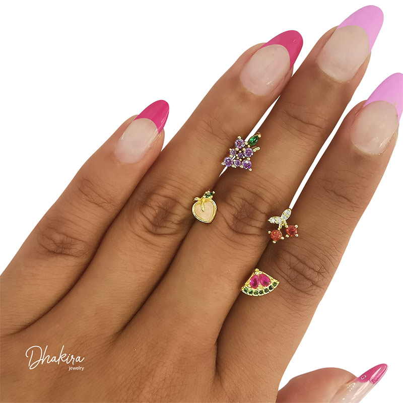 Piercing dama Uva en Chapa de Oro Dhakira