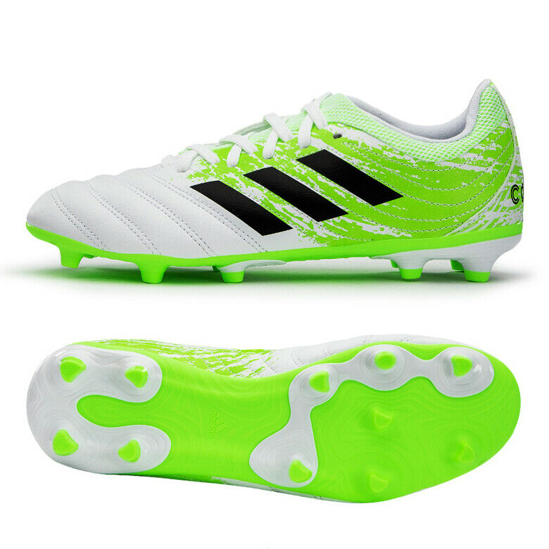 TENIS DE FUTBOL ADIDAS COPA 20.3 FG J BLANCO VERDE EF1913