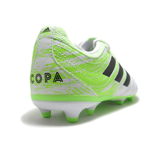 TENIS DE FUTBOL ADIDAS COPA 20.3 FG J BLANCO VERDE EF1913