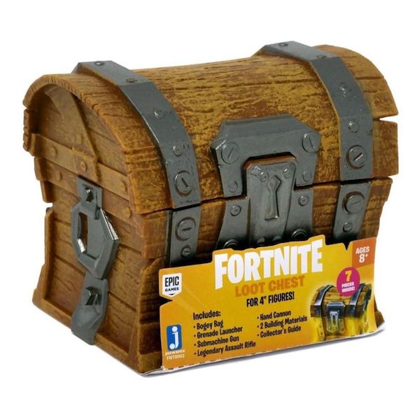 COFRE FORTNITE SORPRESA CON ACCESORIOS LOOT CHEST 7 PIEZAS