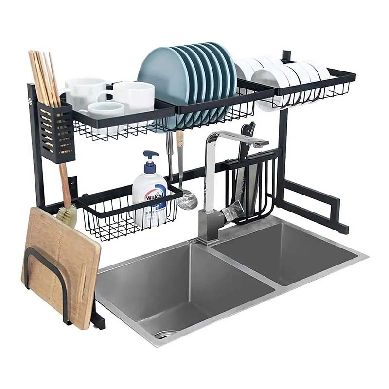 Escurridor De Trastes Ajustable Para Cocina 85cm A 100cm Acero Inoxidable