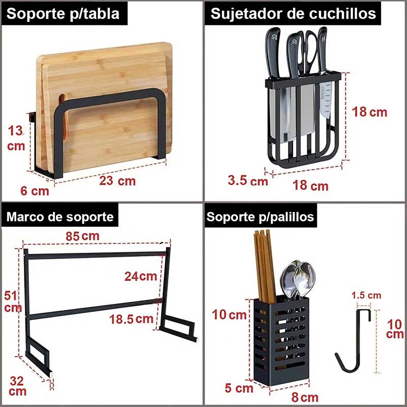 Escurridor De Trastes Ajustable Para Cocina 85cm A 100cm Acero Inoxidable