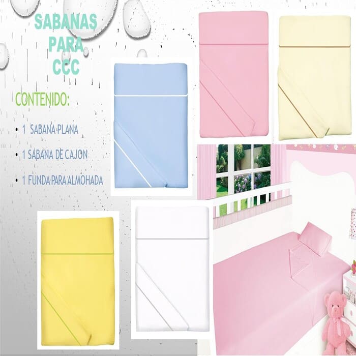 Juego de sabanitas de algodón para cama cuna corral, incluye 3 piezas