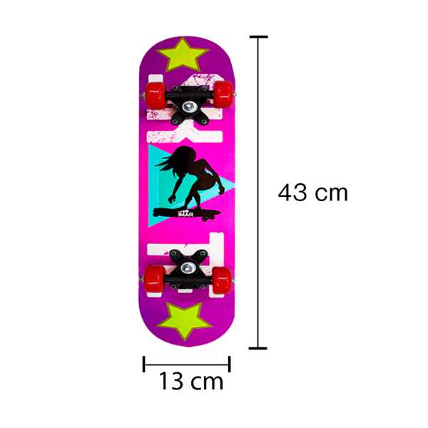 Patineta Tabla Madera Mini Niños Skate Girl Antiderrapante