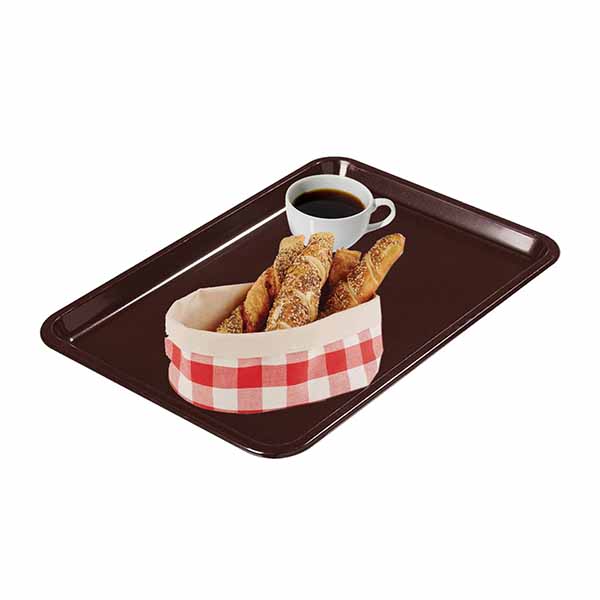 Charola Rectangular Café, Fibra De Vidrio 29x45 Cm. Serazu 1 pieza