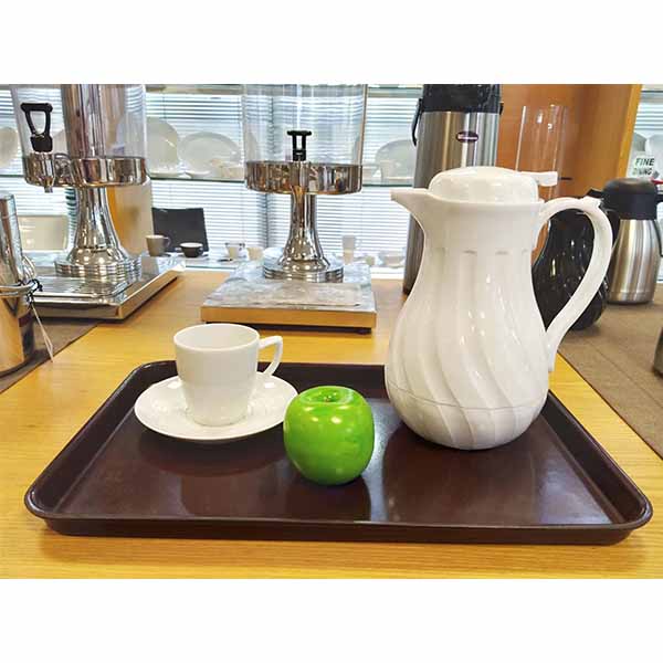 Charola Rectangular Café, Fibra De Vidrio 29x45 Cm. Serazu 1 pieza