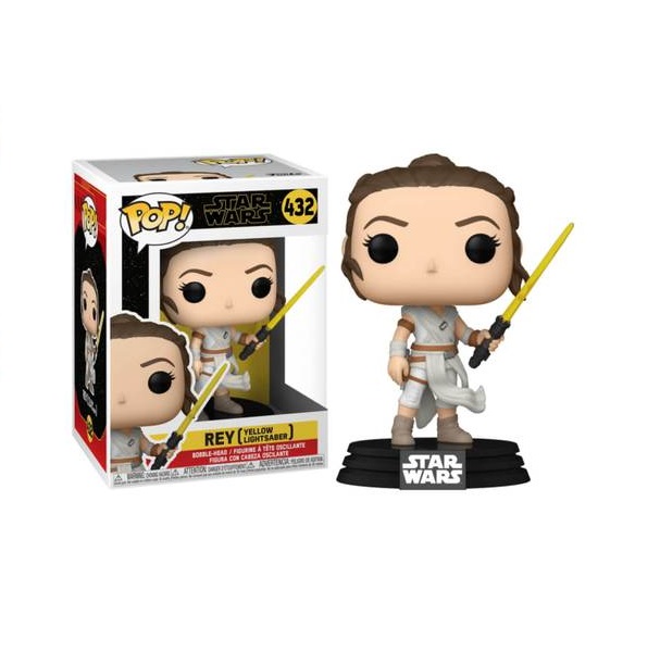 Funko Pop Rey con Sable Amarillo Star Wars