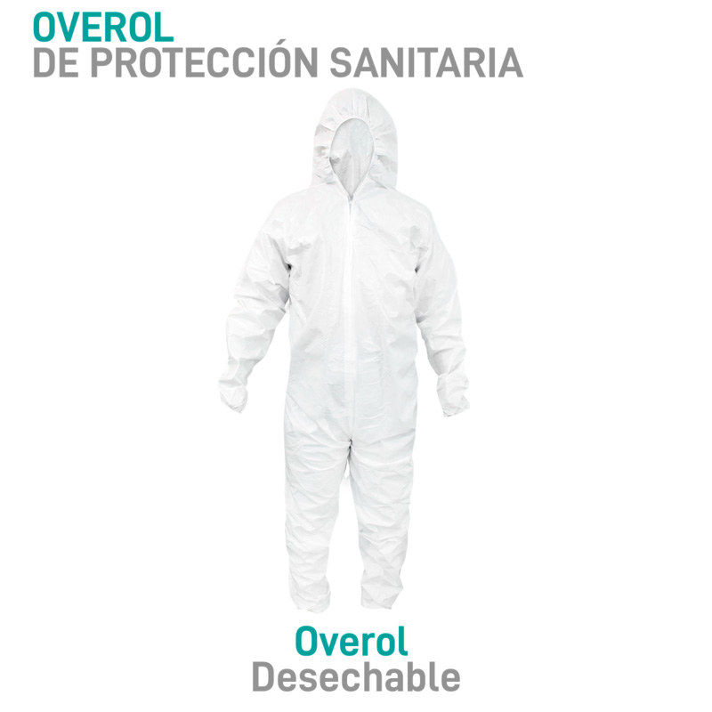 Overol Desechable Color Blanco, SUDKENY PHARMA (10 piezas)