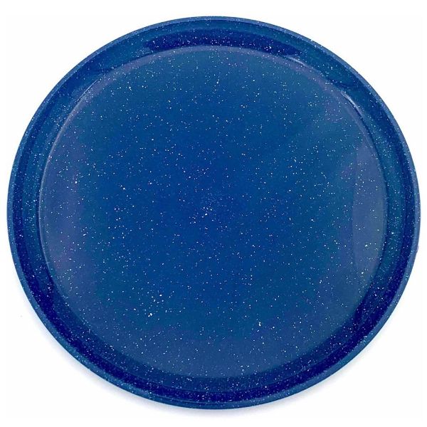 Set de 6 Platos (3 Tostadas) parece peltre Azul Marino de 24.5 cm - Plástico Polipropileno - Libres de BPA