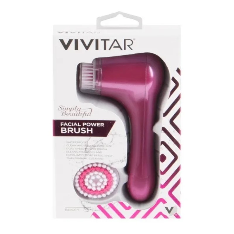 Cepillo Giratorio Facial Electrico Rojo Vivitar