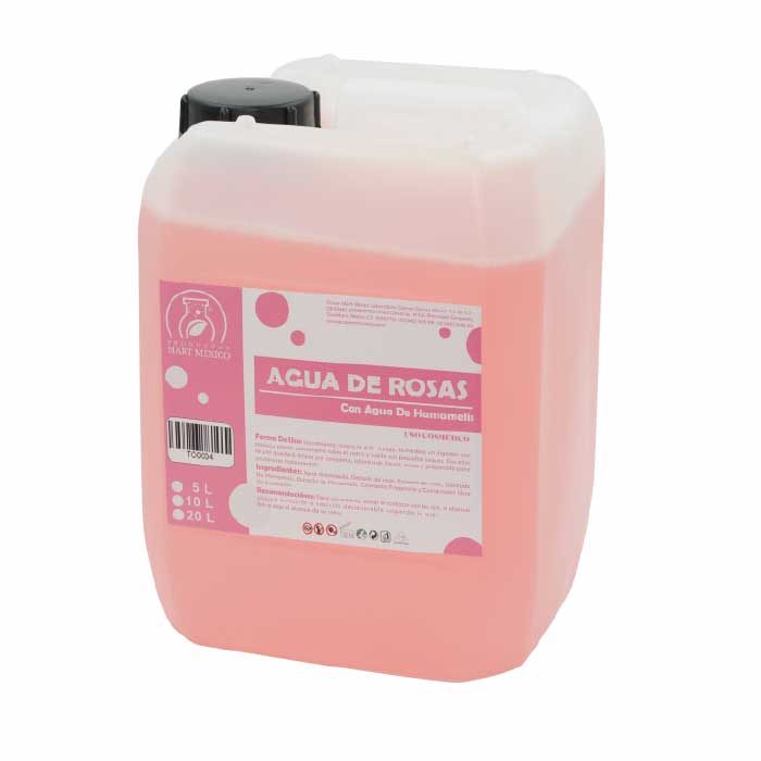 AGUA DE ROSAS CON AGUA DE HAMAMELIS TÓNICO FACIAL (5 LITROS)