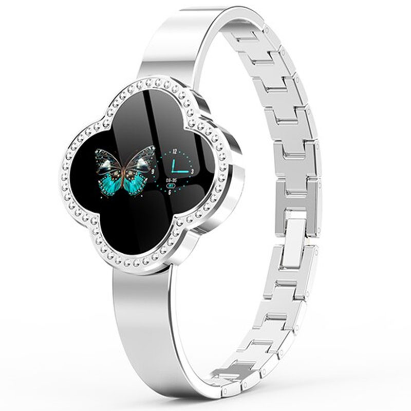 Fralugio Reloj Inteligente Para Dama Smart Watch S6 Clover De Lujo Notificaciones