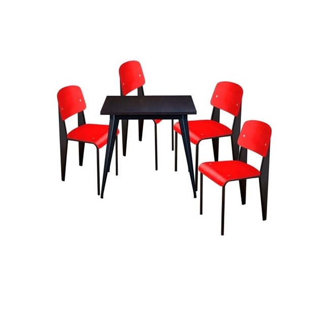 SET 2 SILLAS EN MADERA DE DISEÑO INDUSTRIAL VINTAGE RETRO