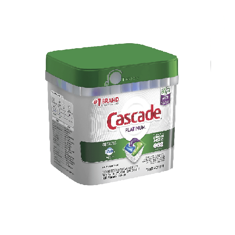 Cascade Platinum ActionPacs, Detergente para lavavajillas, aroma fresco, 48 unidades