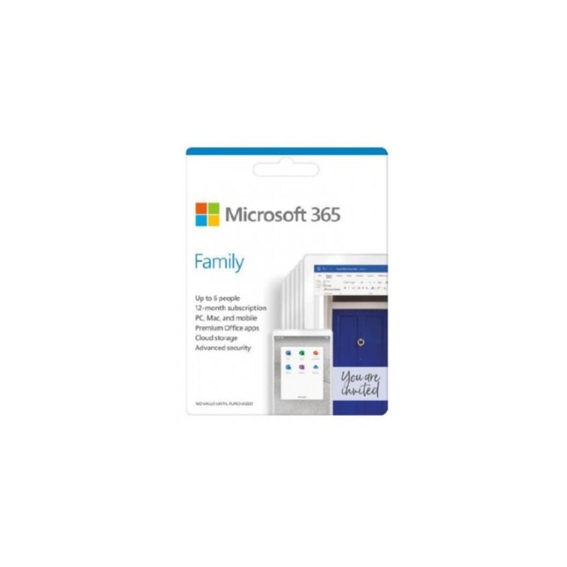 Microsoft 365 Familia 1 Año 6 Usuarios PC o MAC 