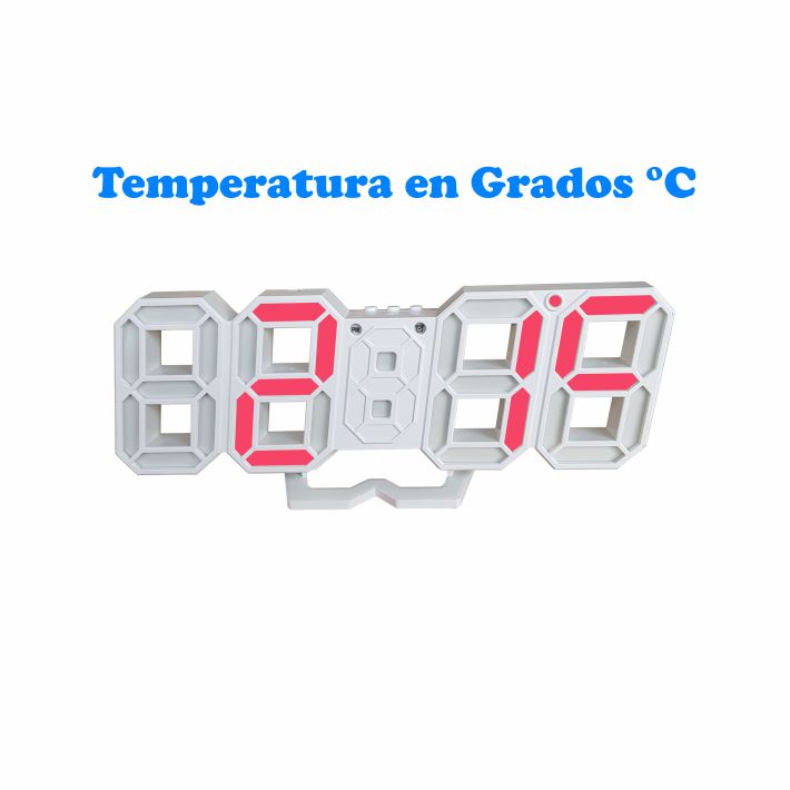 Reloj Digital de pared o buro 2310 Luz Led Rojo 1 Alarma