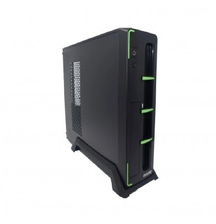 Gabinete EVOTEC Aruba Slim M-ATX Negro 600W PC ENSAMBLE SSD DISCO DURO 3.5MM USB FUENTE PODER CD