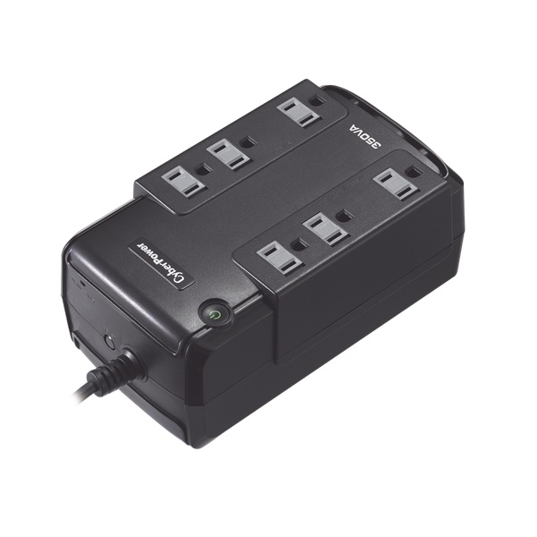 UPS de 350 VA/255 W, Topología Standby, Entrada 120 Vca NEMA 5-15P, Tipo Gabinete Compacto, Con 6 Tomas NEMA 5-15R