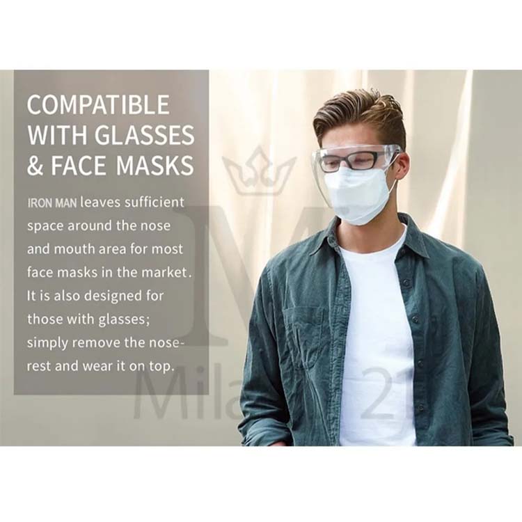 Careta De Lente Policarbonato Protector Facial Reutilizable