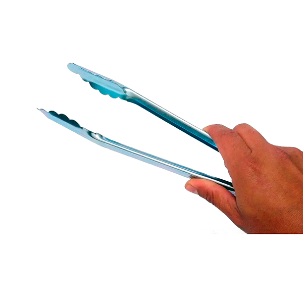 Pinzas tenazas volteadoras de cocina, acero inoxidable para servicio. Juego de 2 piezas de 30 cm Serazu