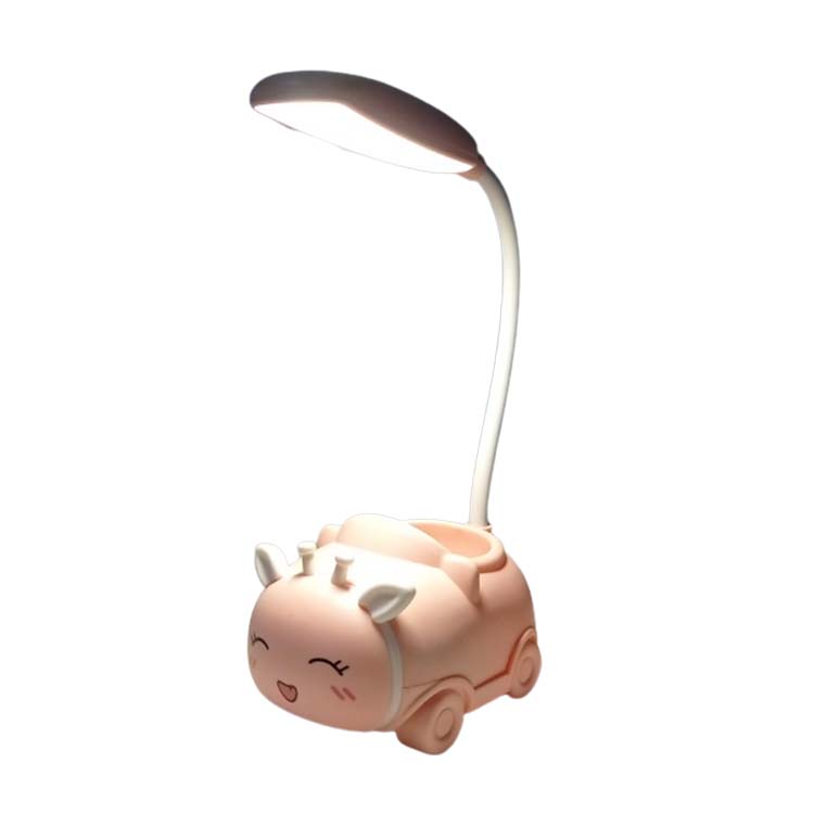 Lámpara de animalito en forma de carrito en color rosa